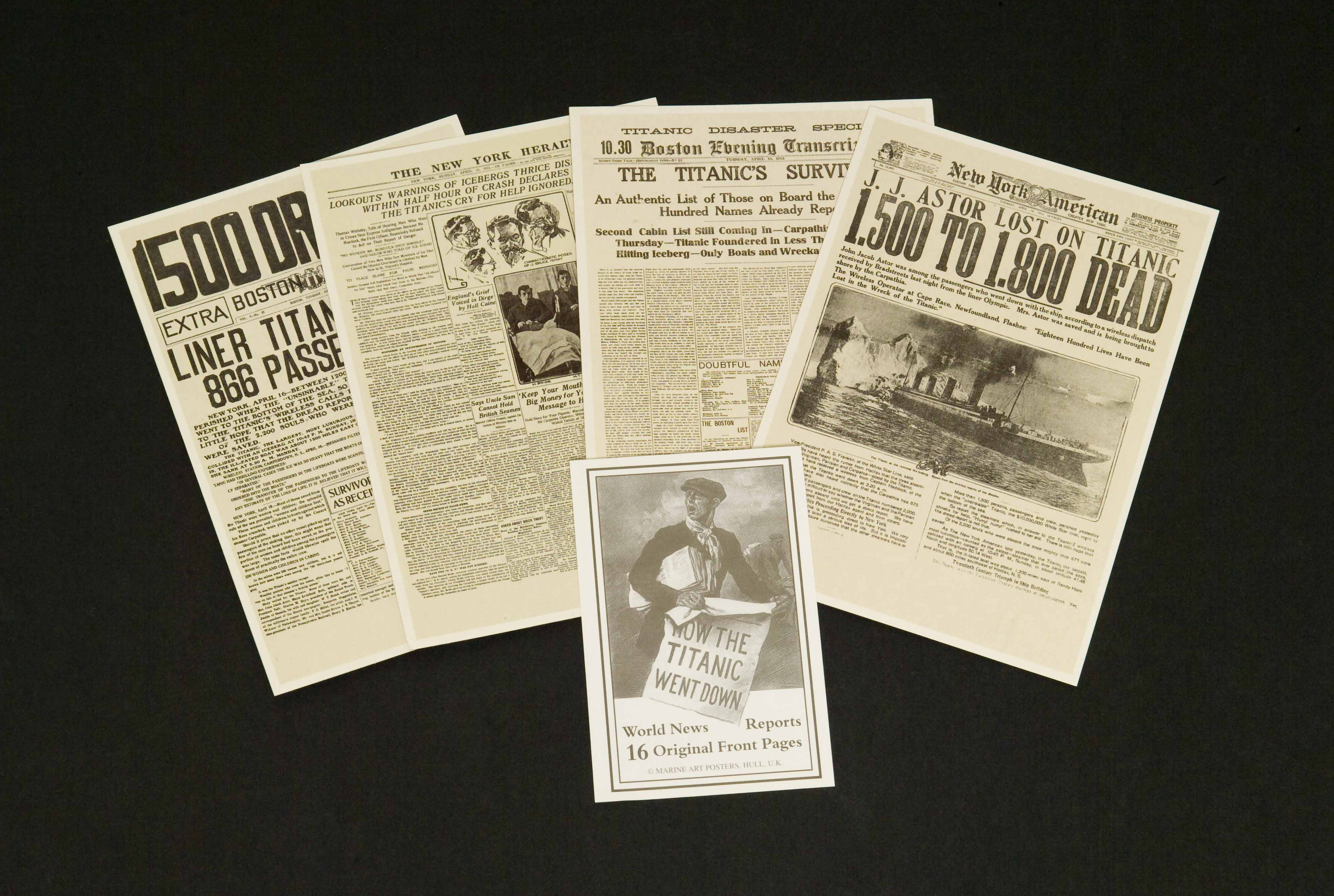 16 x World News Front Page Postcards